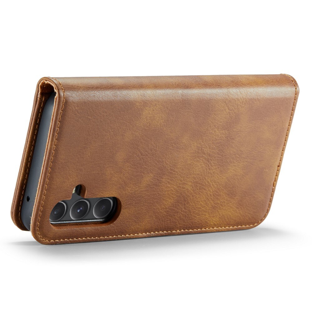 Samsung Galaxy A56 Pungetui med aftageligt cover, Cognac