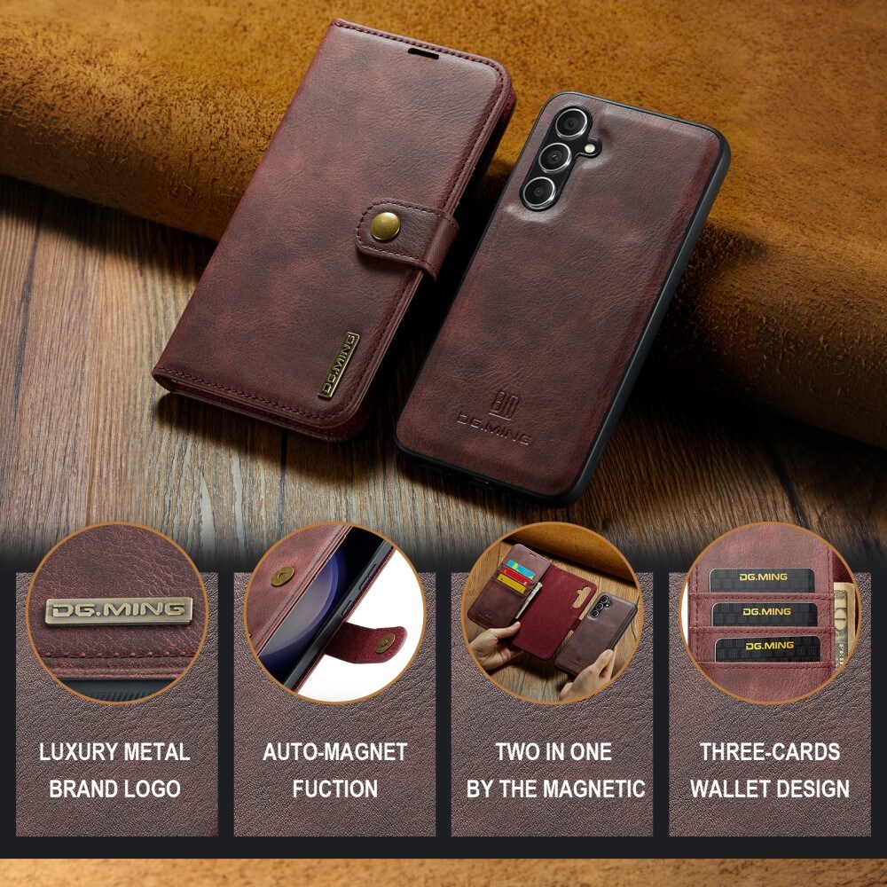 Samsung Galaxy A56 Pungetui med aftageligt cover, Red