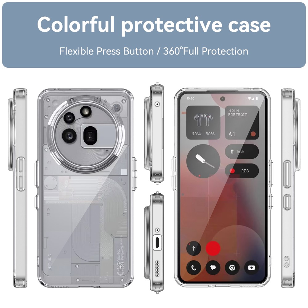 Nothing Phone 3a Pro Crystal Hybrid-cover, Gennemsigtig