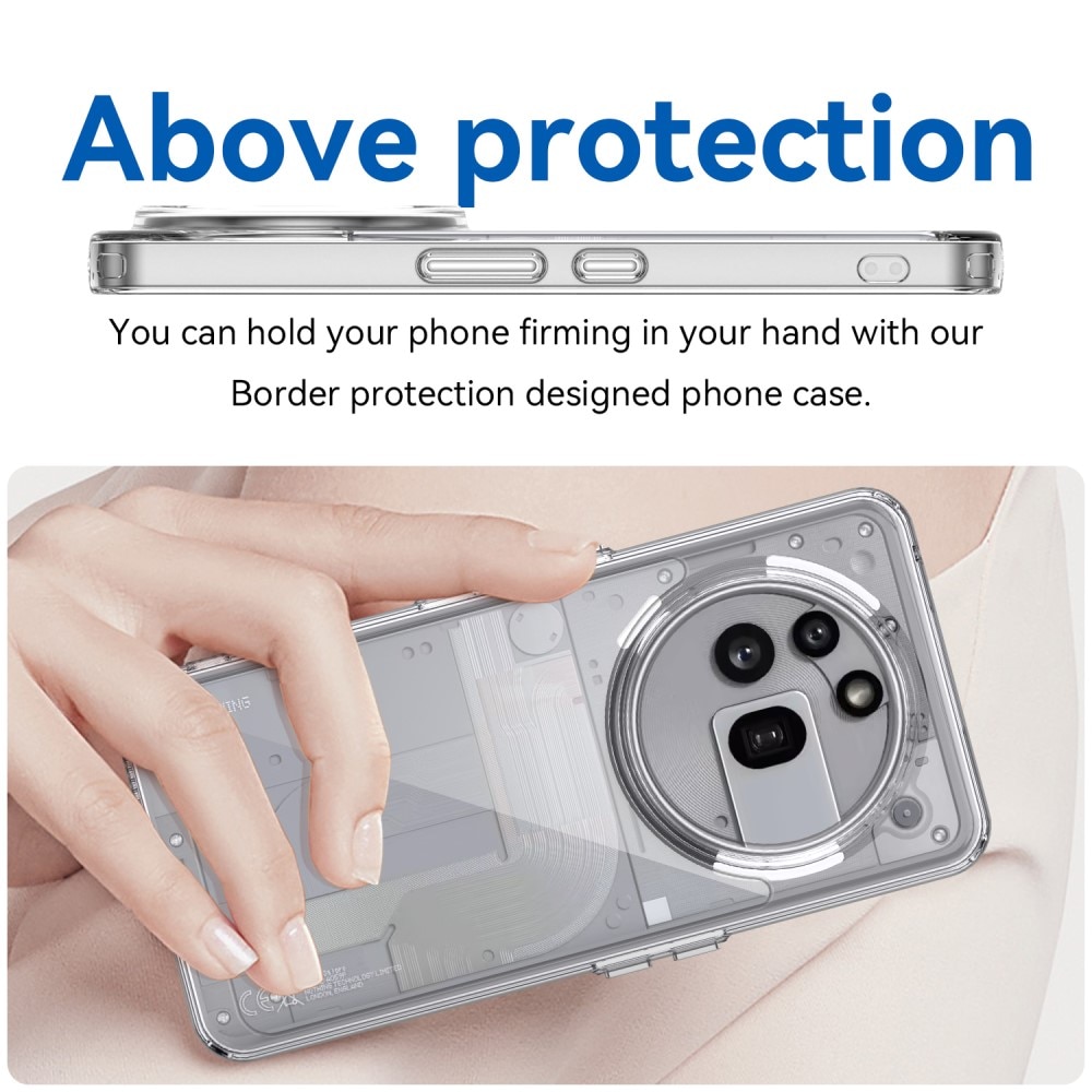 Nothing Phone 3a Pro Crystal Hybrid-cover, Gennemsigtig