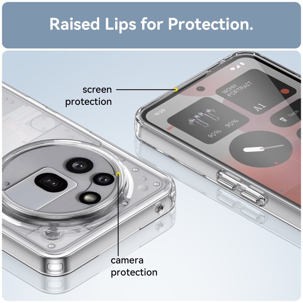 Nothing Phone 3a Pro Crystal Hybrid-cover, Gennemsigtig