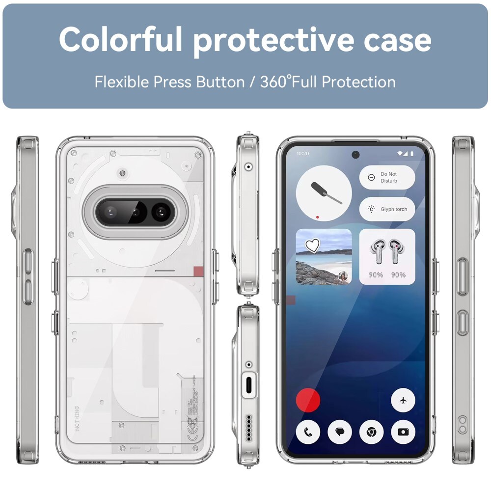 Nothing Phone 3a Crystal Hybrid-cover, Gennemsigtig