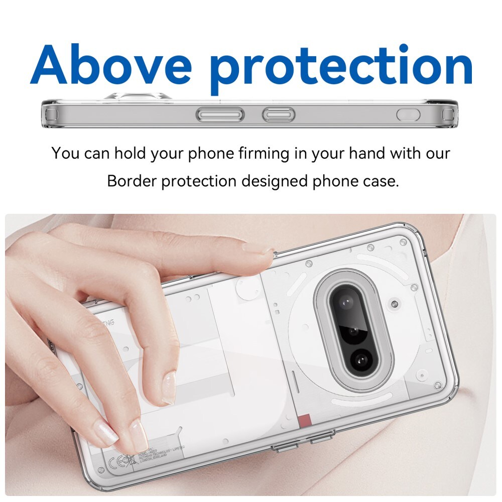 Nothing Phone 3a Crystal Hybrid-cover, Gennemsigtig
