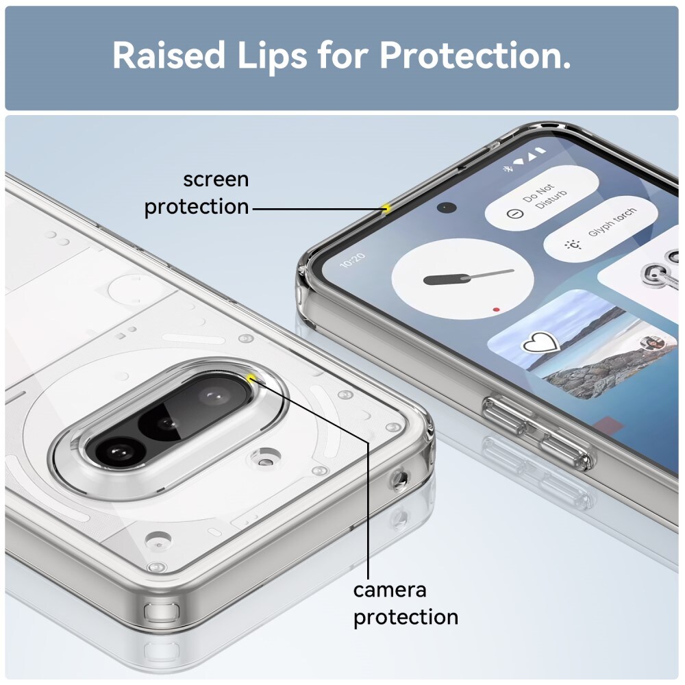 Nothing Phone 3a Crystal Hybrid-cover, Gennemsigtig