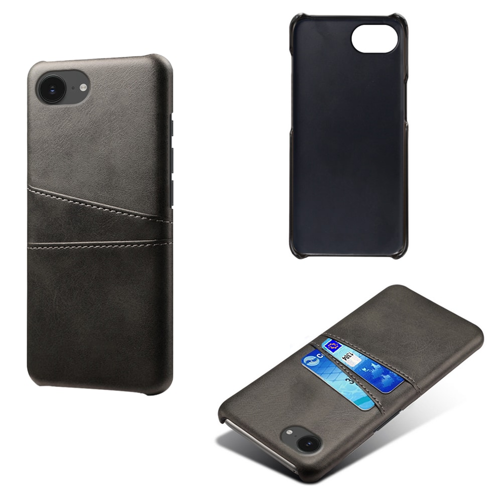 iPhone 16e Smart cover med 2 kortholdere, Sort