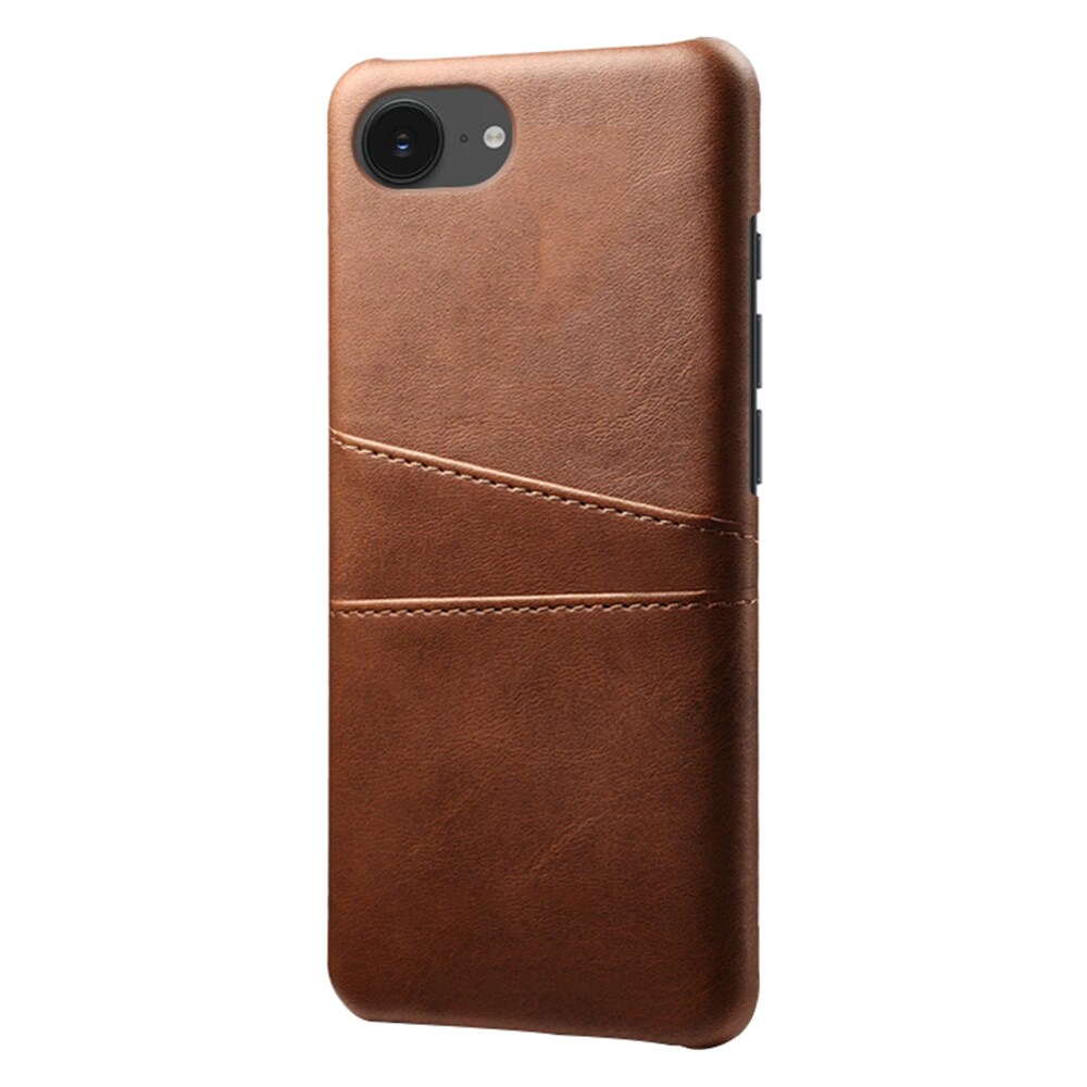 iPhone 16e Smart cover med 2 kortholdere, Brun