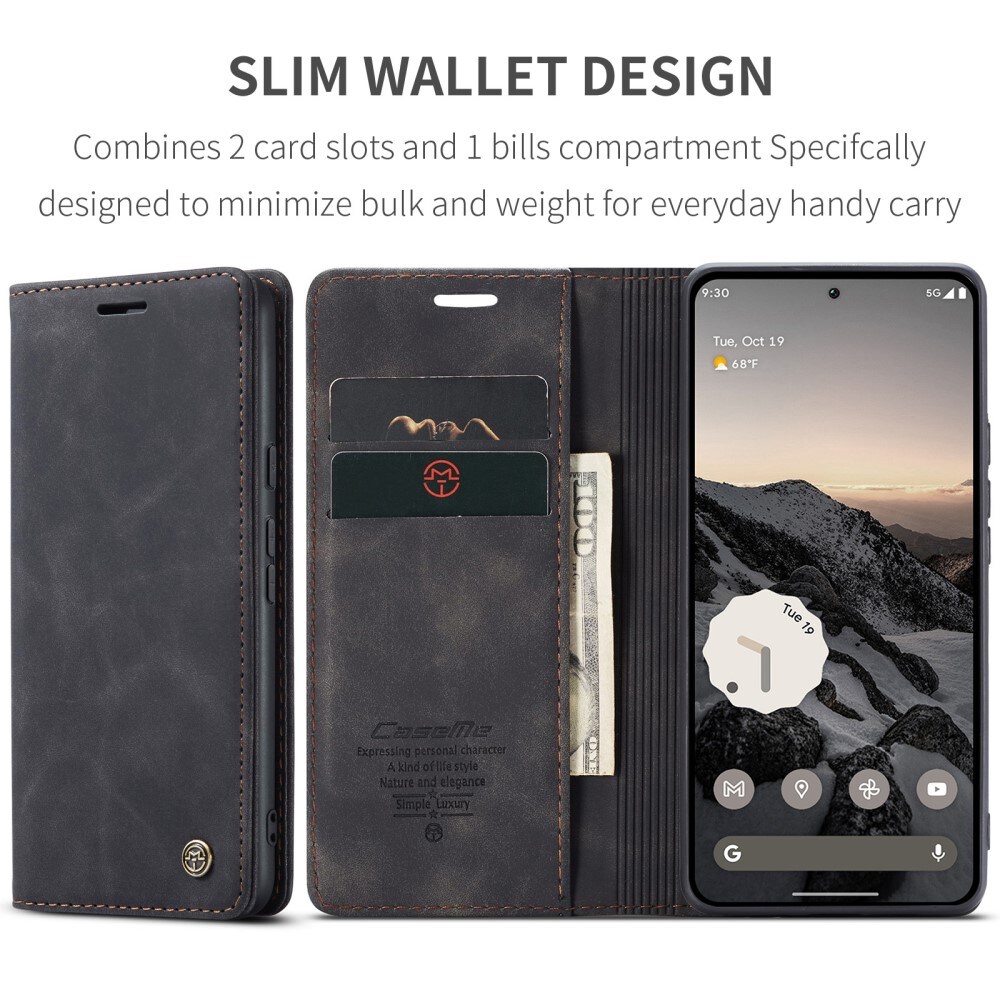 Google Pixel 9a Slankt pungetui, Sort