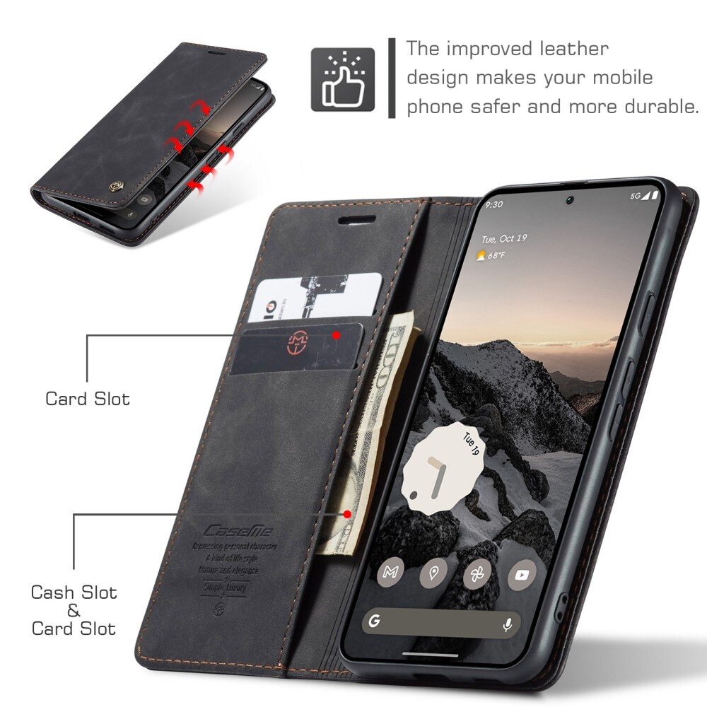 Google Pixel 9a Slankt pungetui, Sort