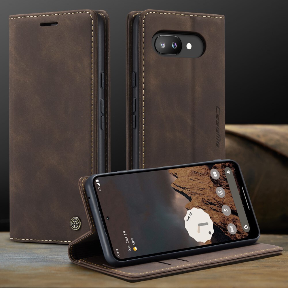 Google Pixel 9a Slankt pungetui, Brun