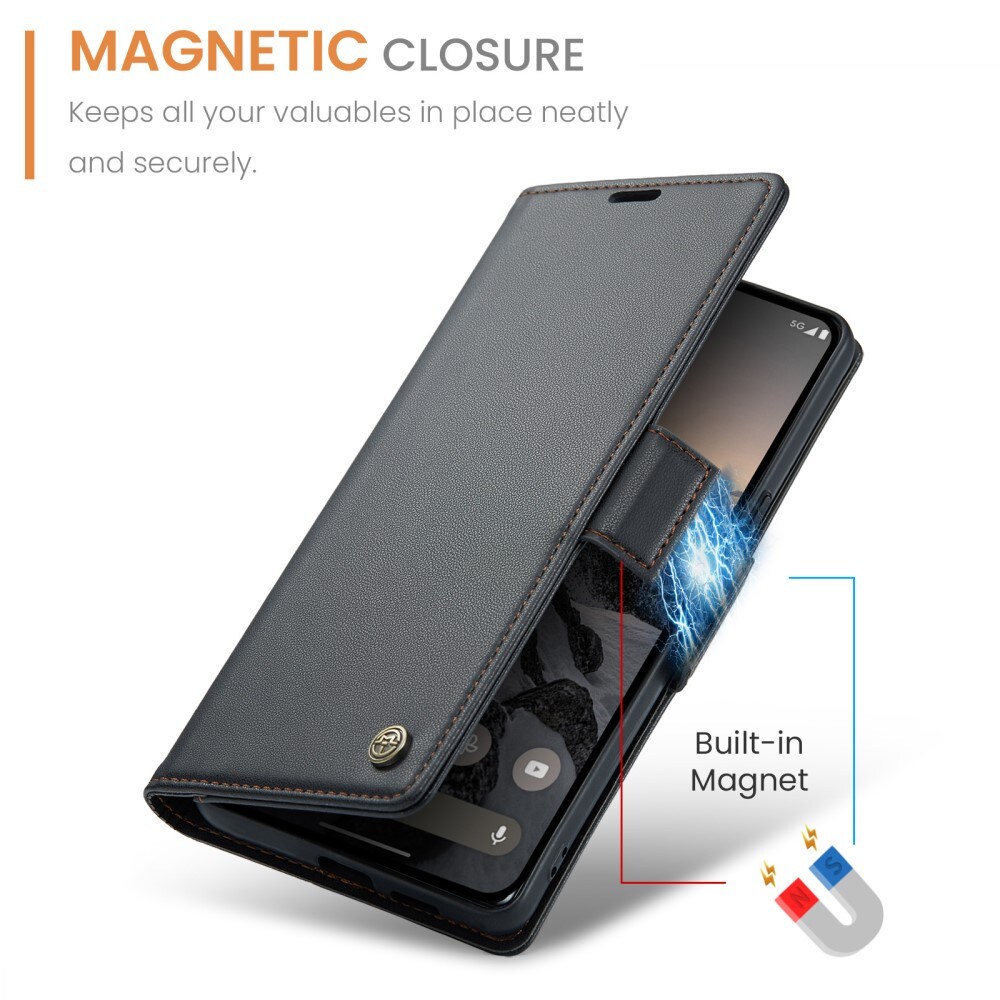 Google Pixel 9a Slankt RFID-pungetui, Sort