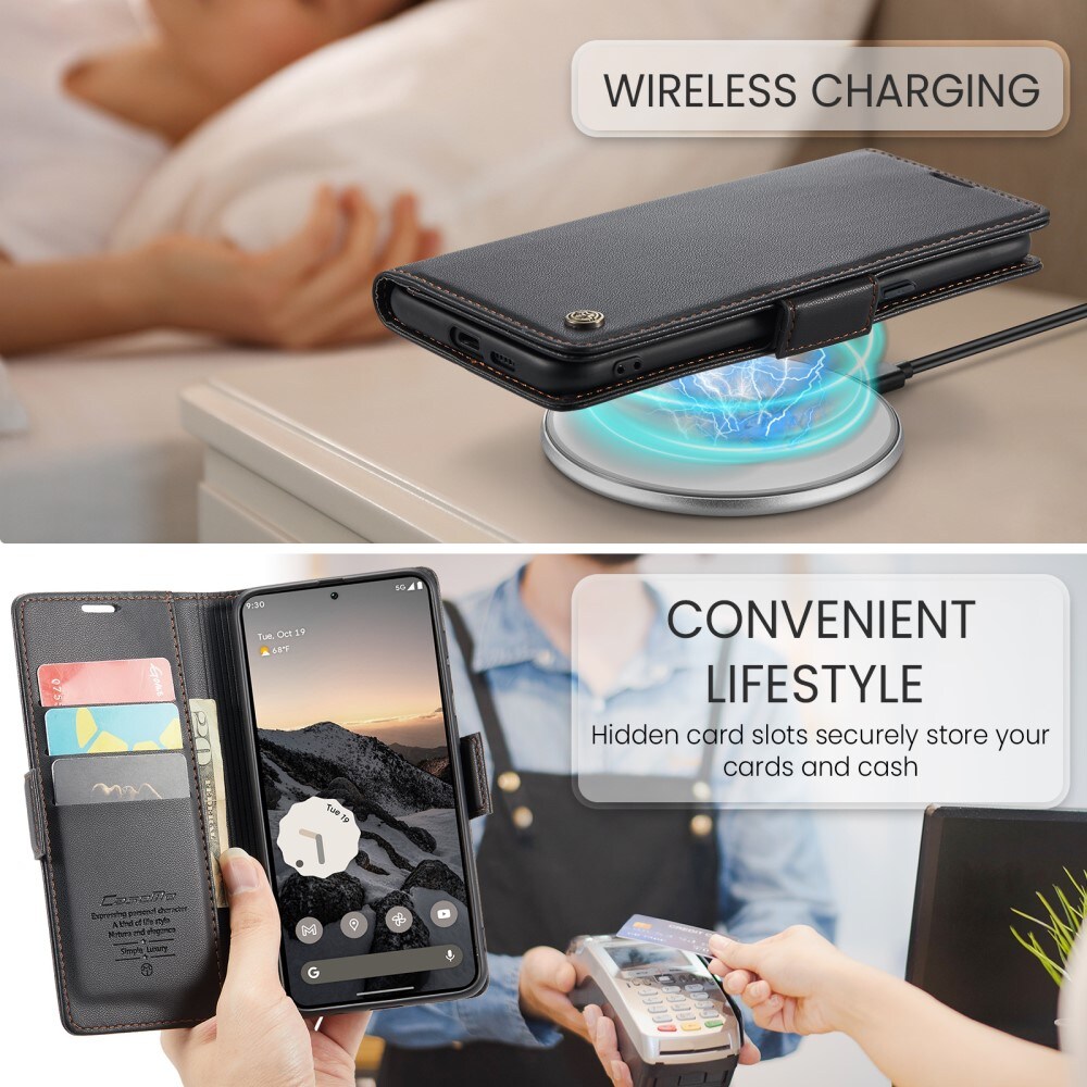 Google Pixel 9a Slankt RFID-pungetui, Sort