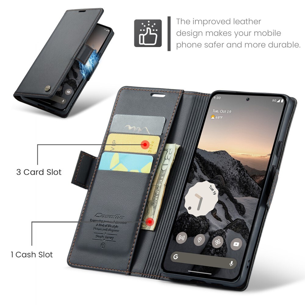 Google Pixel 9a Slankt RFID-pungetui, Sort