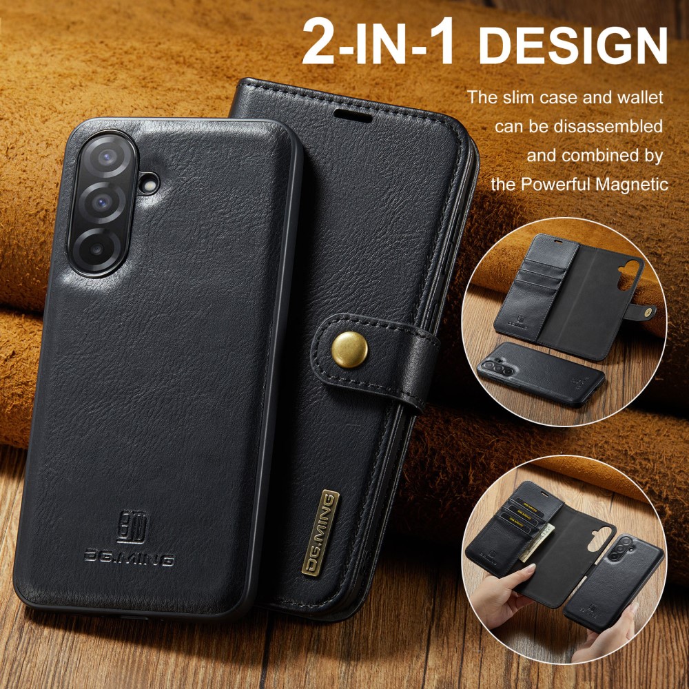 Samsung Galaxy A26 Pungetui med aftageligt cover, Black