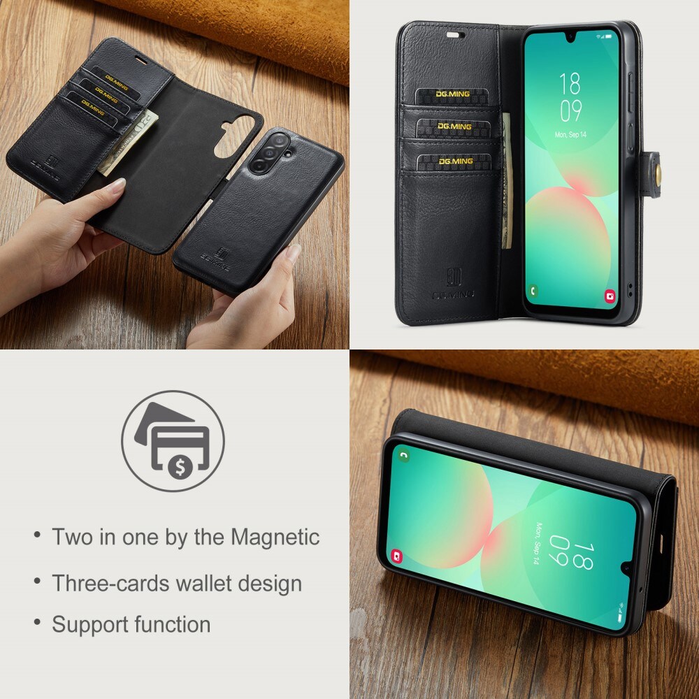 Samsung Galaxy A26 Pungetui med aftageligt cover, Black