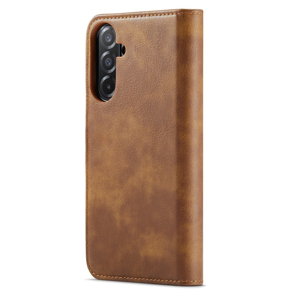 Samsung Galaxy A26 Pungetui med aftageligt cover, Cognac