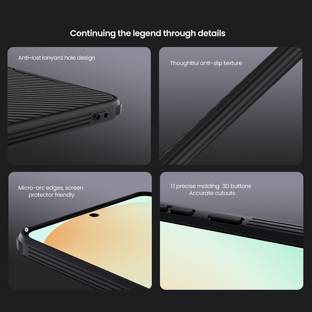 Samsung Galaxy S25 Edge MagSafe-cover med kamerabeskyttelse - CamShield, Sort