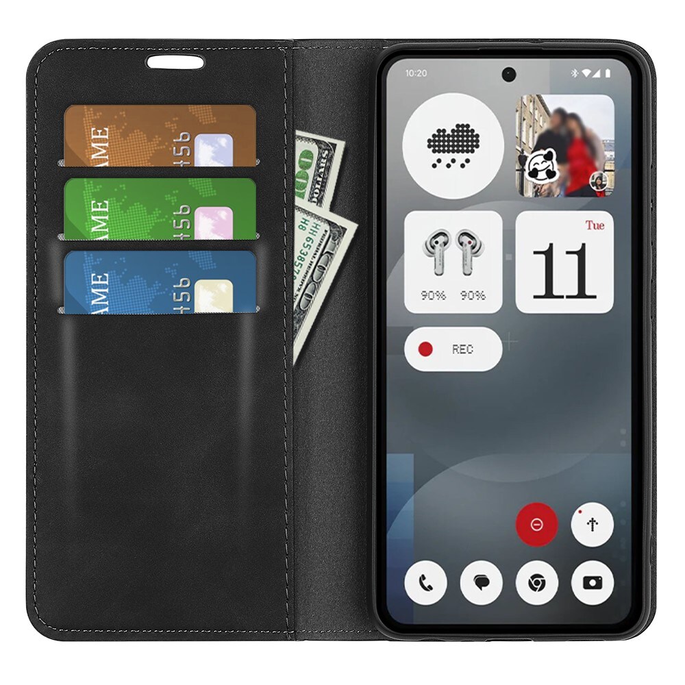 Nothing Phone 3a Slankt etui med kortholder, Sort
