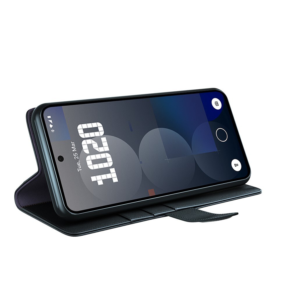 Nothing Phone 3a Pro Slankt mobiletui i ægte læder, Sort