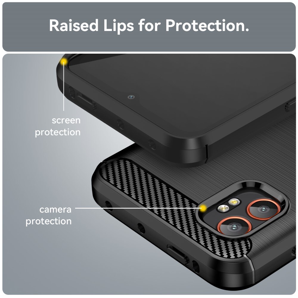 Samsung Galaxy Xcover 7 Pro TPU-cover Brushed, Sort