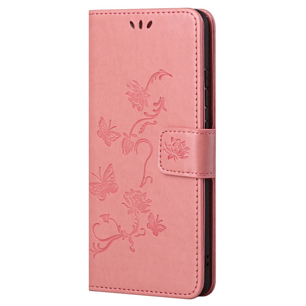 Xiaomi 12T/12T Pro Mobiletui med sommerfugle, Lyserød