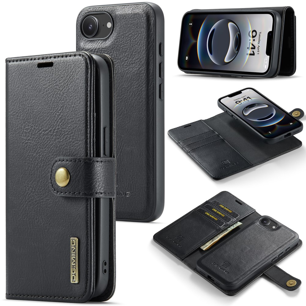 iPhone 16e Pungetui med aftageligt cover, Black