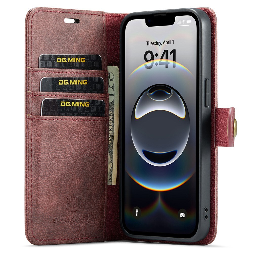 iPhone 16e Pungetui med aftageligt cover, Red