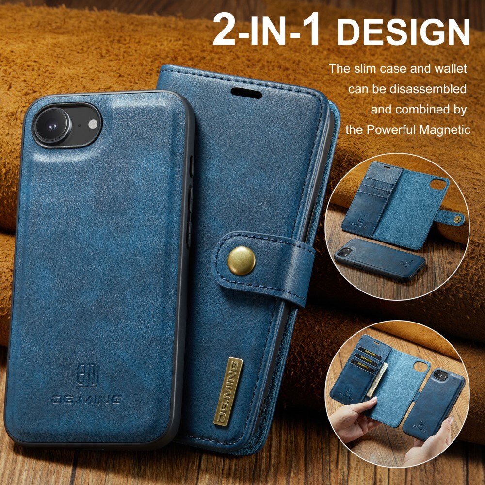 iPhone 16e Pungetui med aftageligt cover, Blue