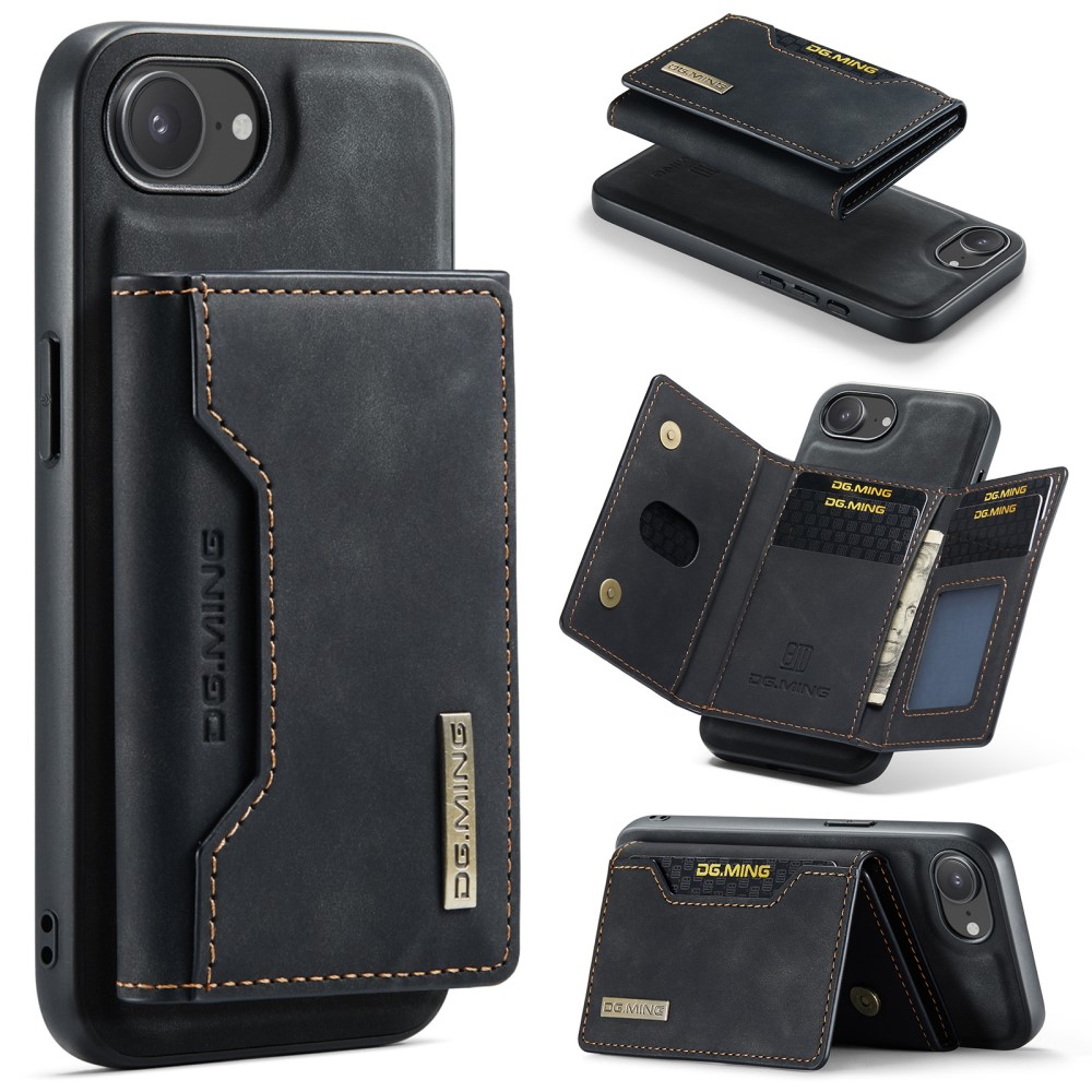 iPhone 16e Cover med aftagelig pung, Sort