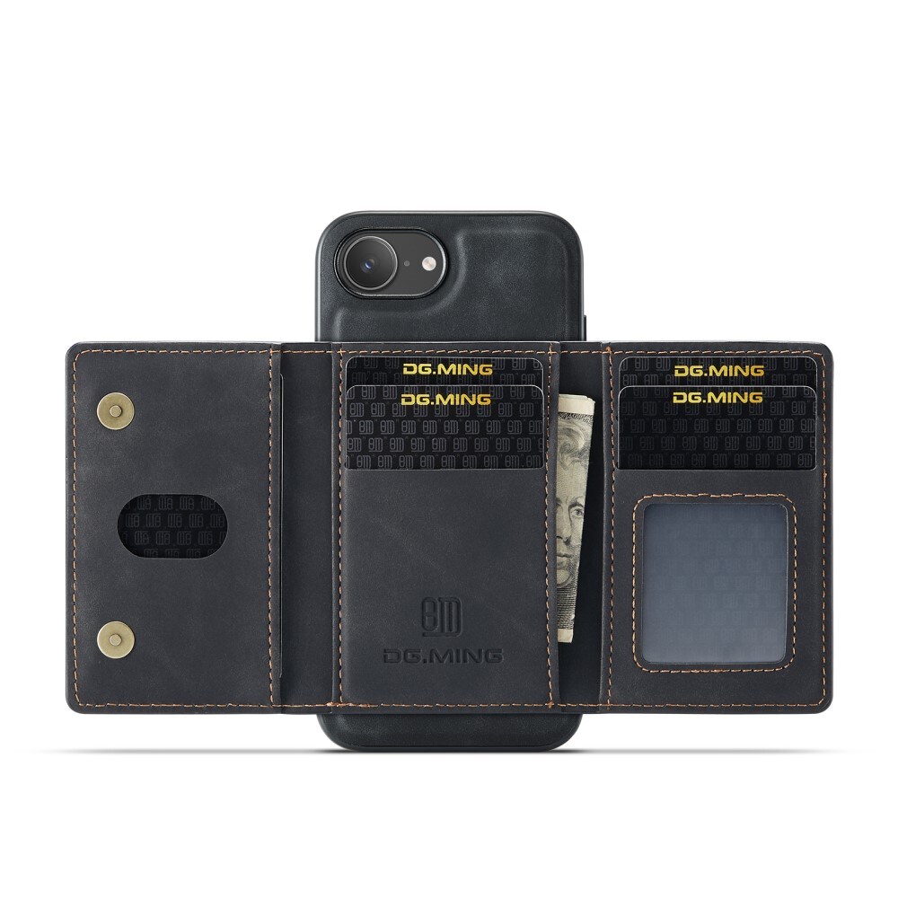 iPhone 16e Cover med aftagelig pung, Sort