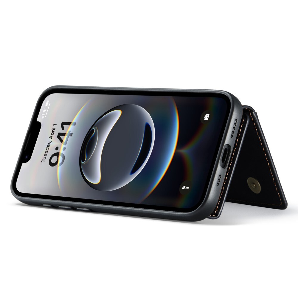 iPhone 16e Cover med aftagelig pung, Sort