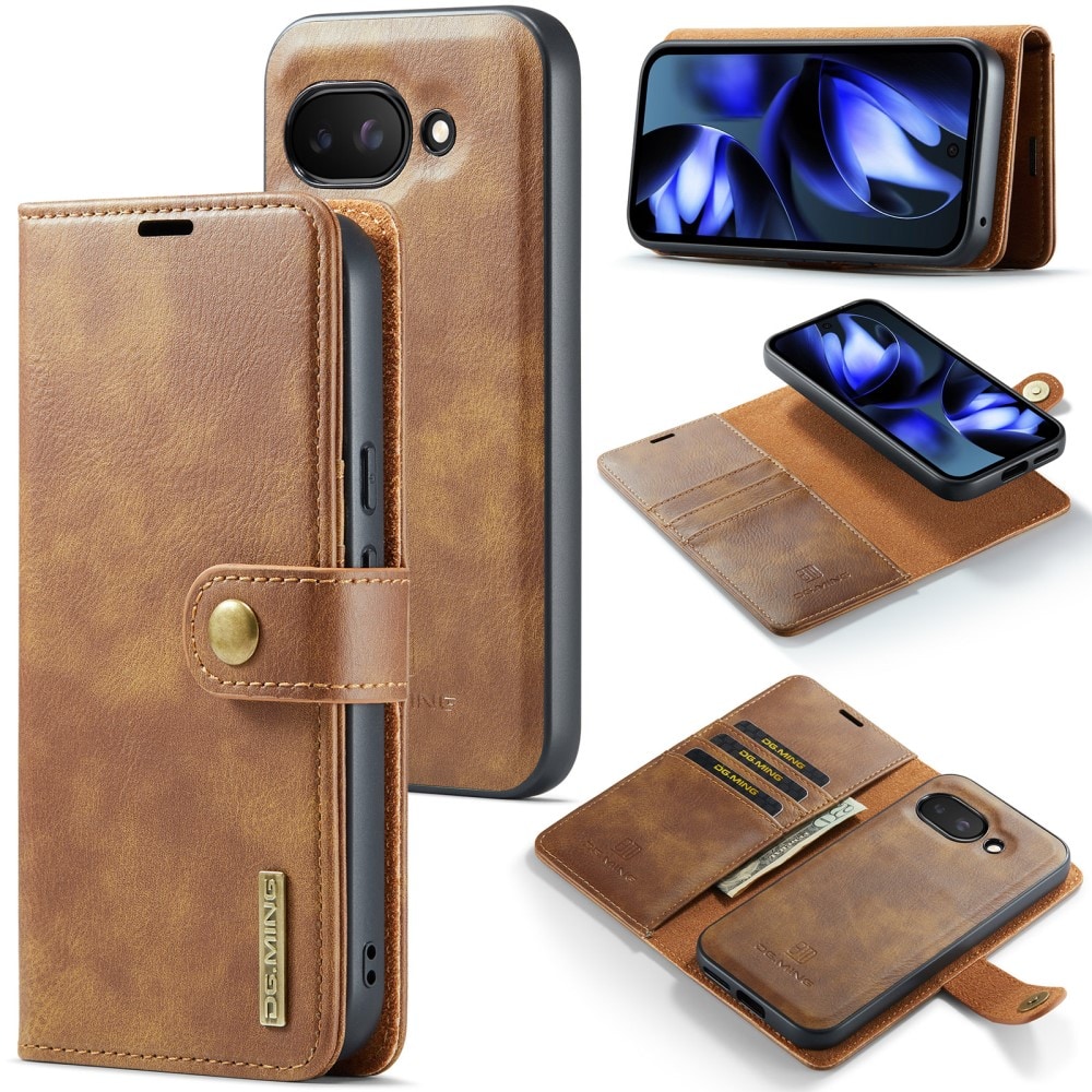 Google Pixel 9a Pungetui med aftageligt cover, Cognac