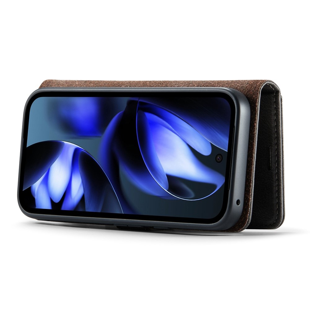 Google Pixel 9a Pungetui med aftageligt cover, Brown