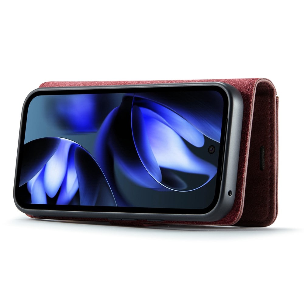 Google Pixel 9a Pungetui med aftageligt cover, Red