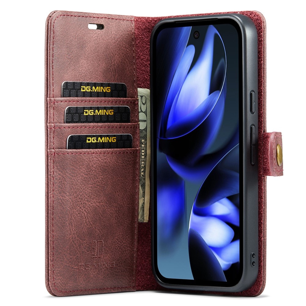 Google Pixel 9a Pungetui med aftageligt cover, Red