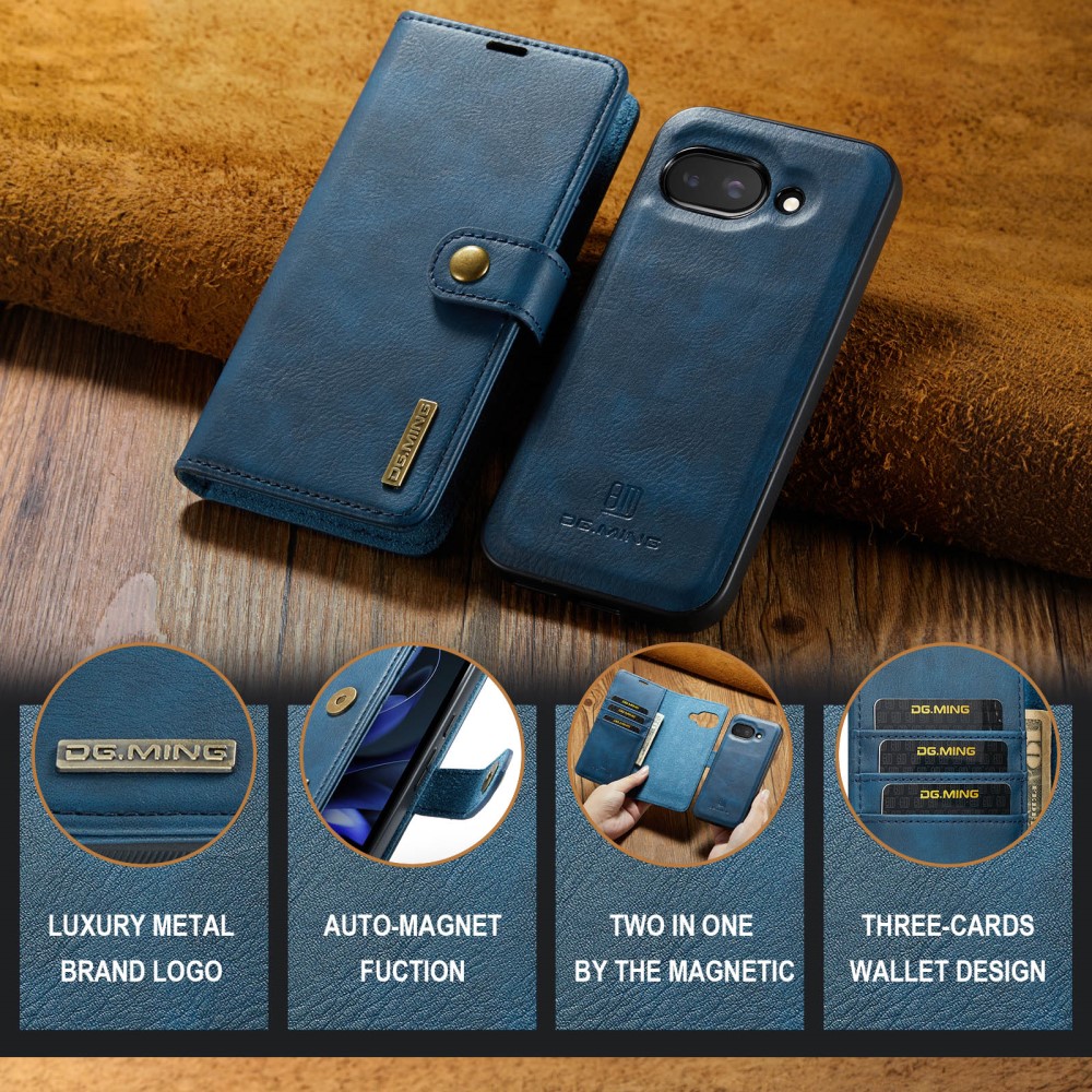 Google Pixel 9a Pungetui med aftageligt cover, Blue
