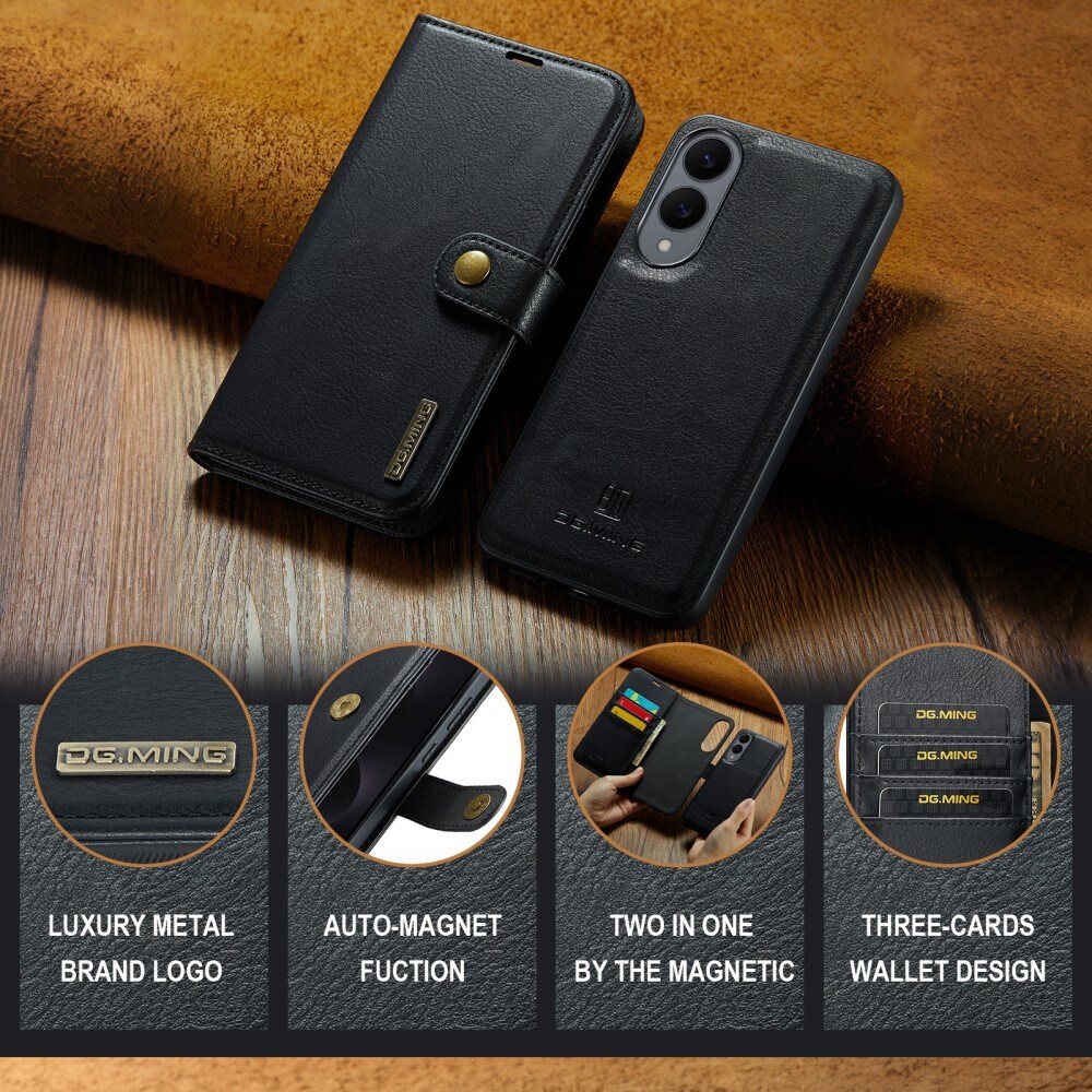 Samsung Galaxy S25 Edge Pungetui med aftageligt cover, Black