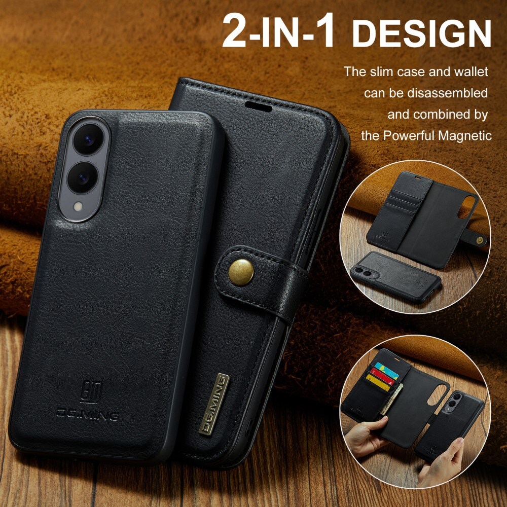 Samsung Galaxy S25 Edge Pungetui med aftageligt cover, Black