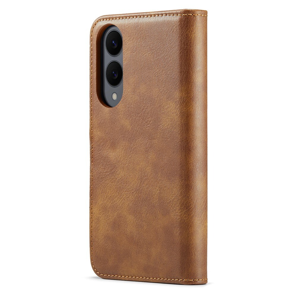 Samsung Galaxy S25 Edge Pungetui med aftageligt cover, Cognac
