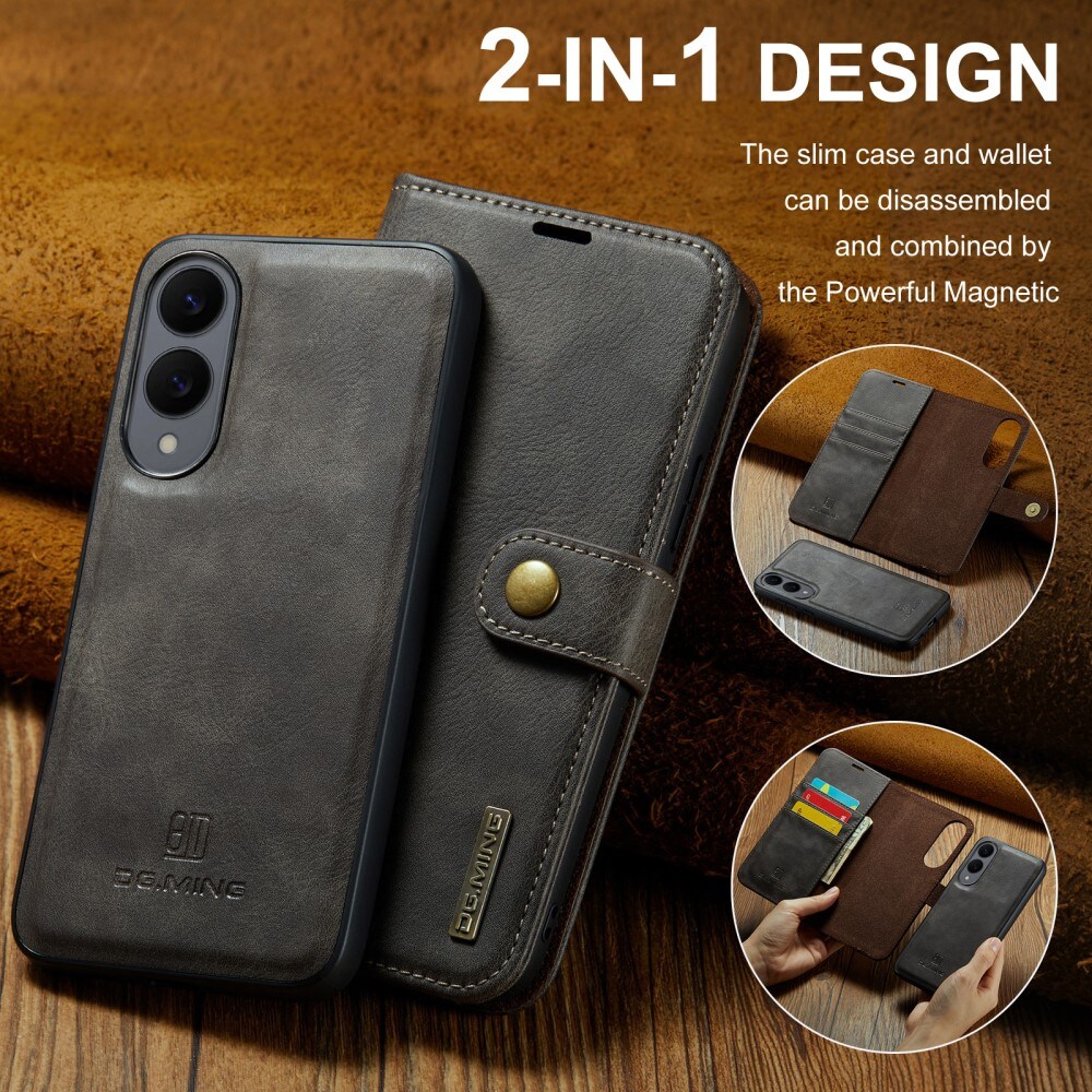 Samsung Galaxy S25 Edge Pungetui med aftageligt cover, Brown
