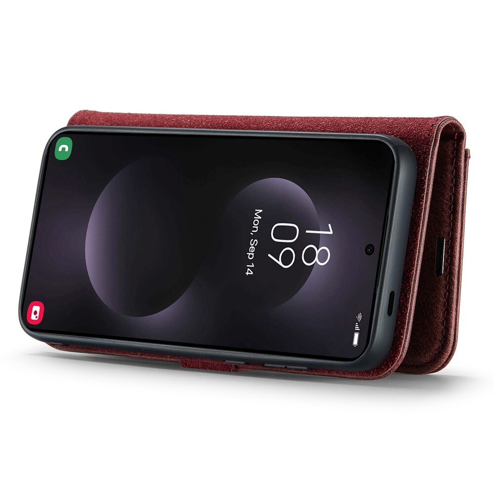 Samsung Galaxy S25 Edge Pungetui med aftageligt cover, Red