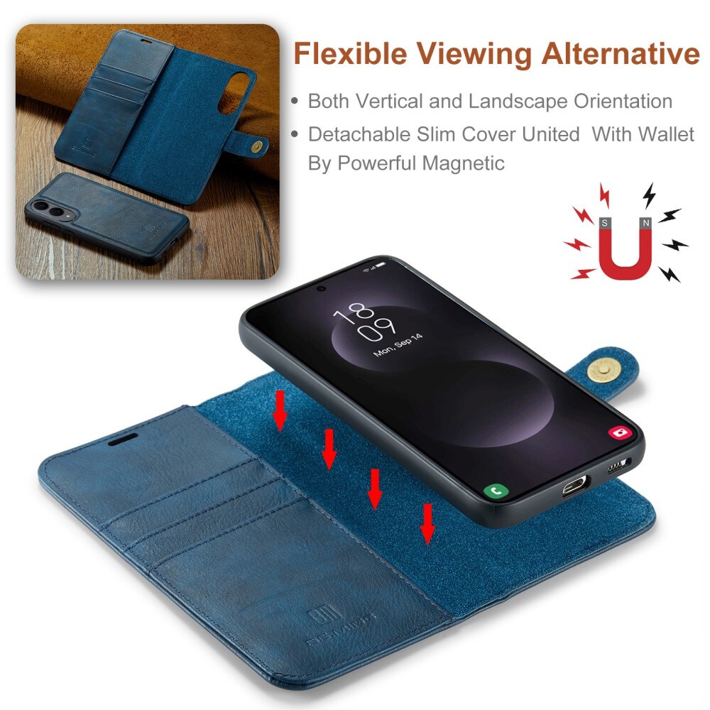 Samsung Galaxy S25 Edge Pungetui med aftageligt cover, Blue