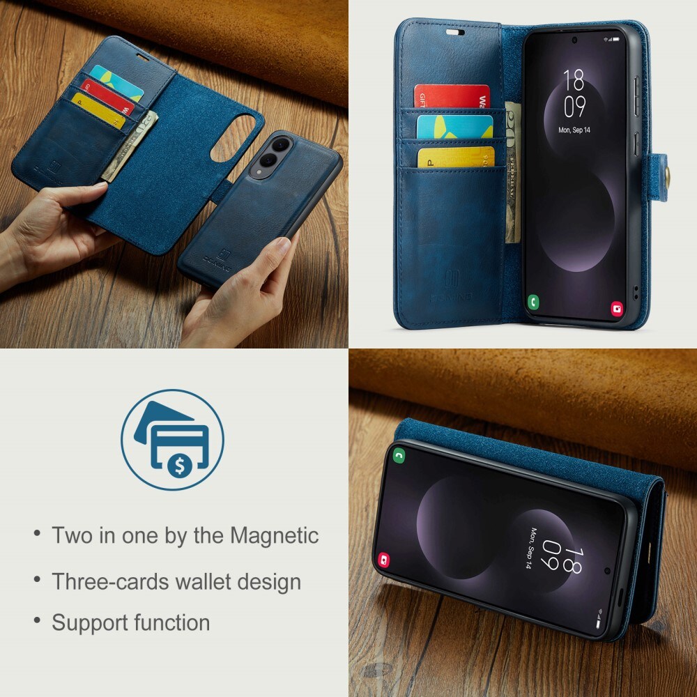 Samsung Galaxy S25 Edge Pungetui med aftageligt cover, Blue