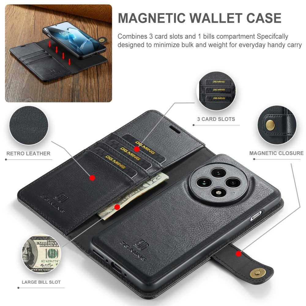  OnePlus 13 Pungetui med aftageligt cover, Black