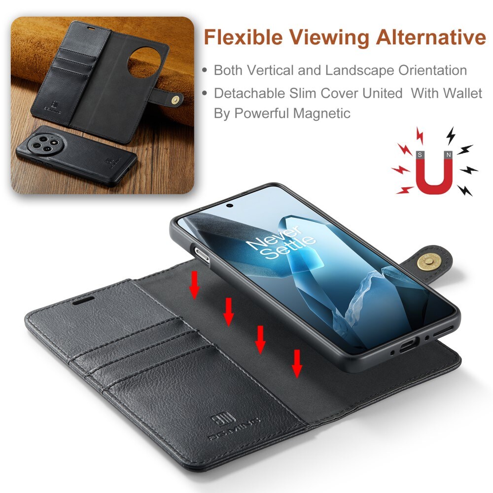  OnePlus 13 Pungetui med aftageligt cover, Black