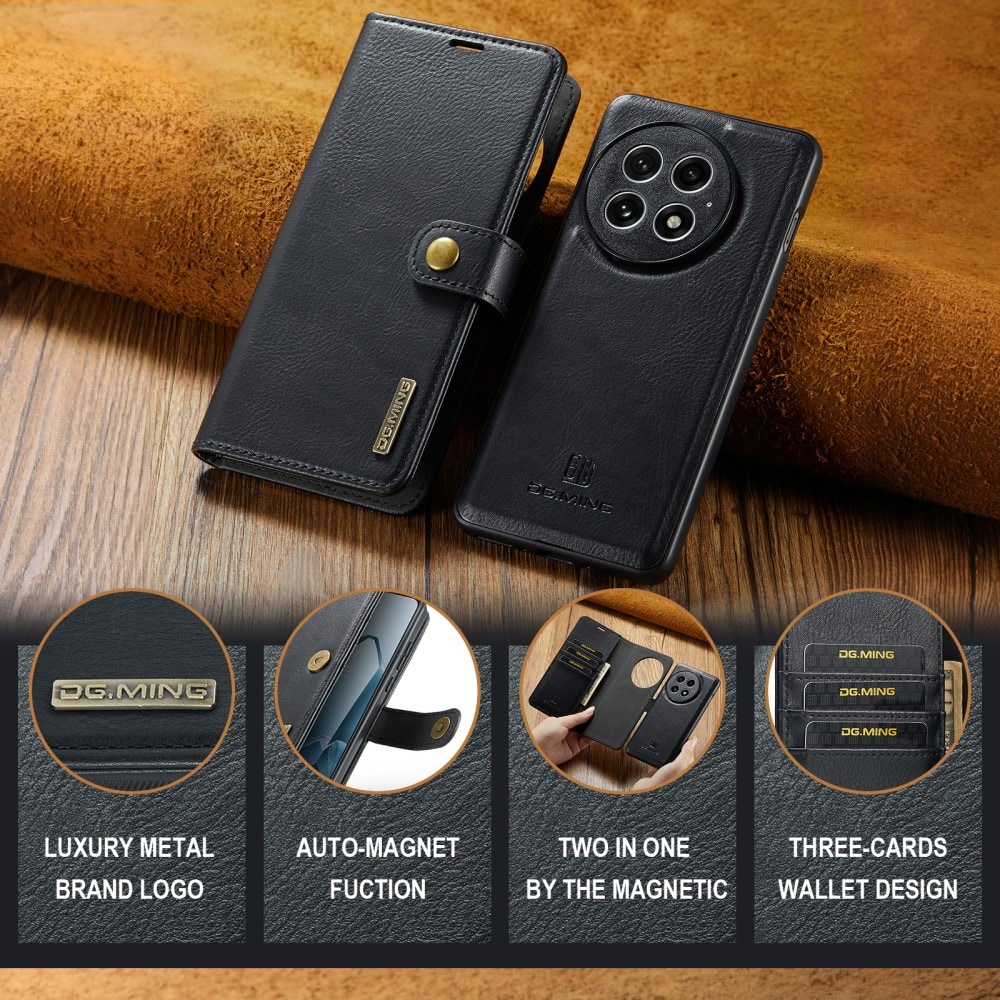  OnePlus 13 Pungetui med aftageligt cover, Black