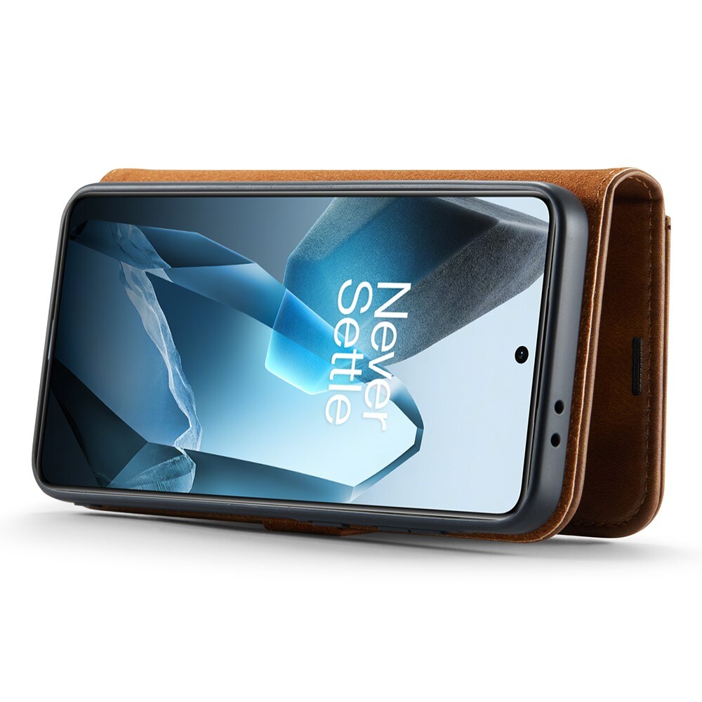  OnePlus 13 Pungetui med aftageligt cover, Cognac