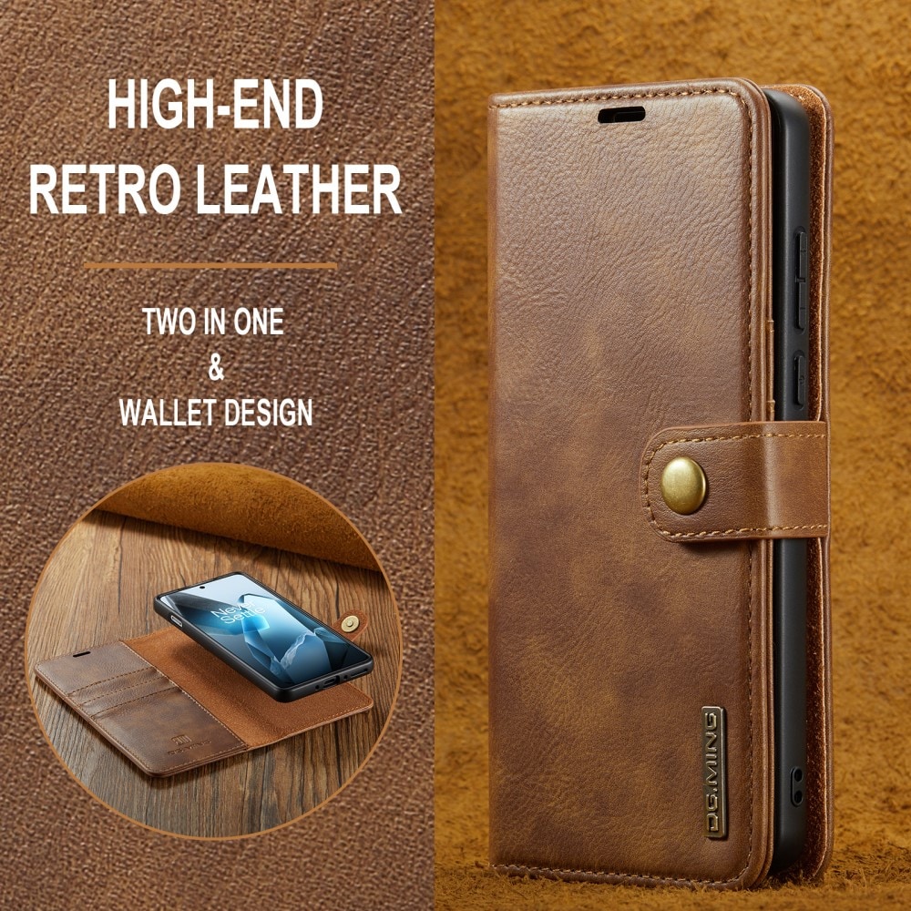  OnePlus 13 Pungetui med aftageligt cover, Cognac
