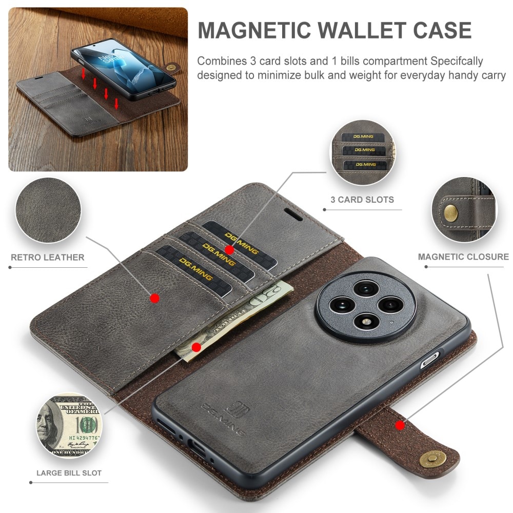  OnePlus 13 Pungetui med aftageligt cover, Brown