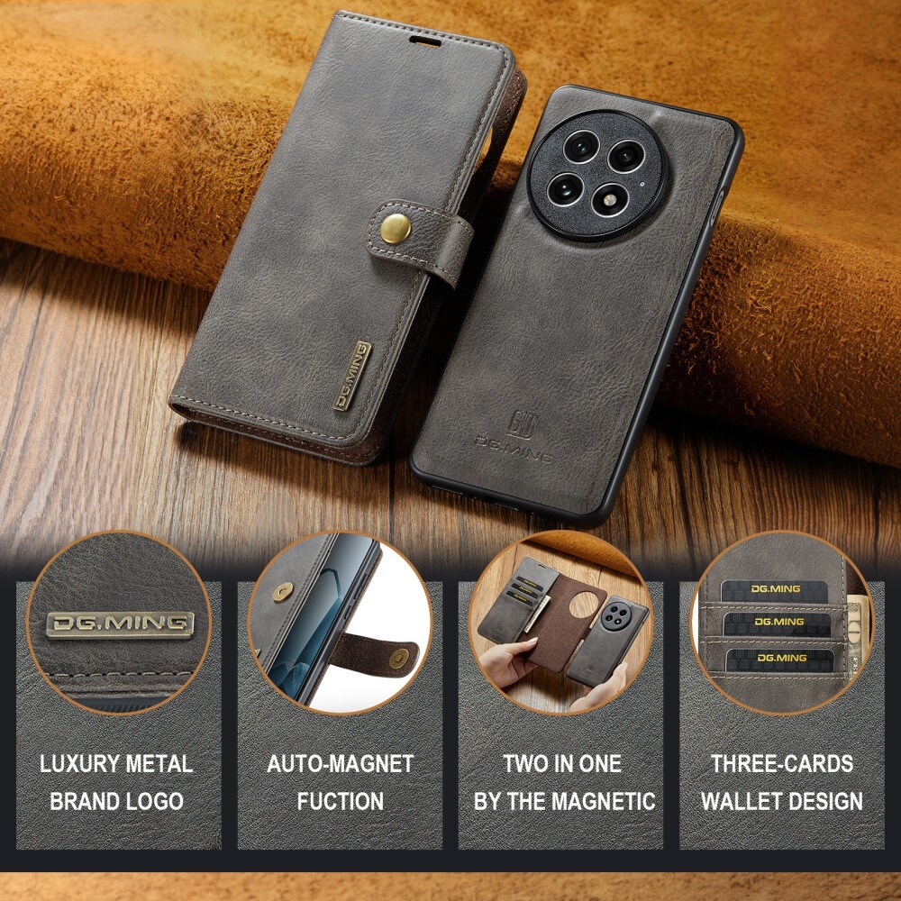  OnePlus 13 Pungetui med aftageligt cover, Brown