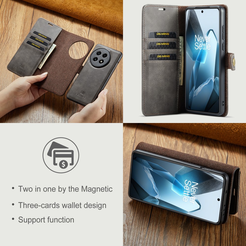  OnePlus 13 Pungetui med aftageligt cover, Brown